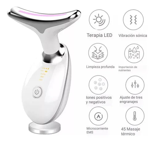 Masajeador Facial con luz pulsada